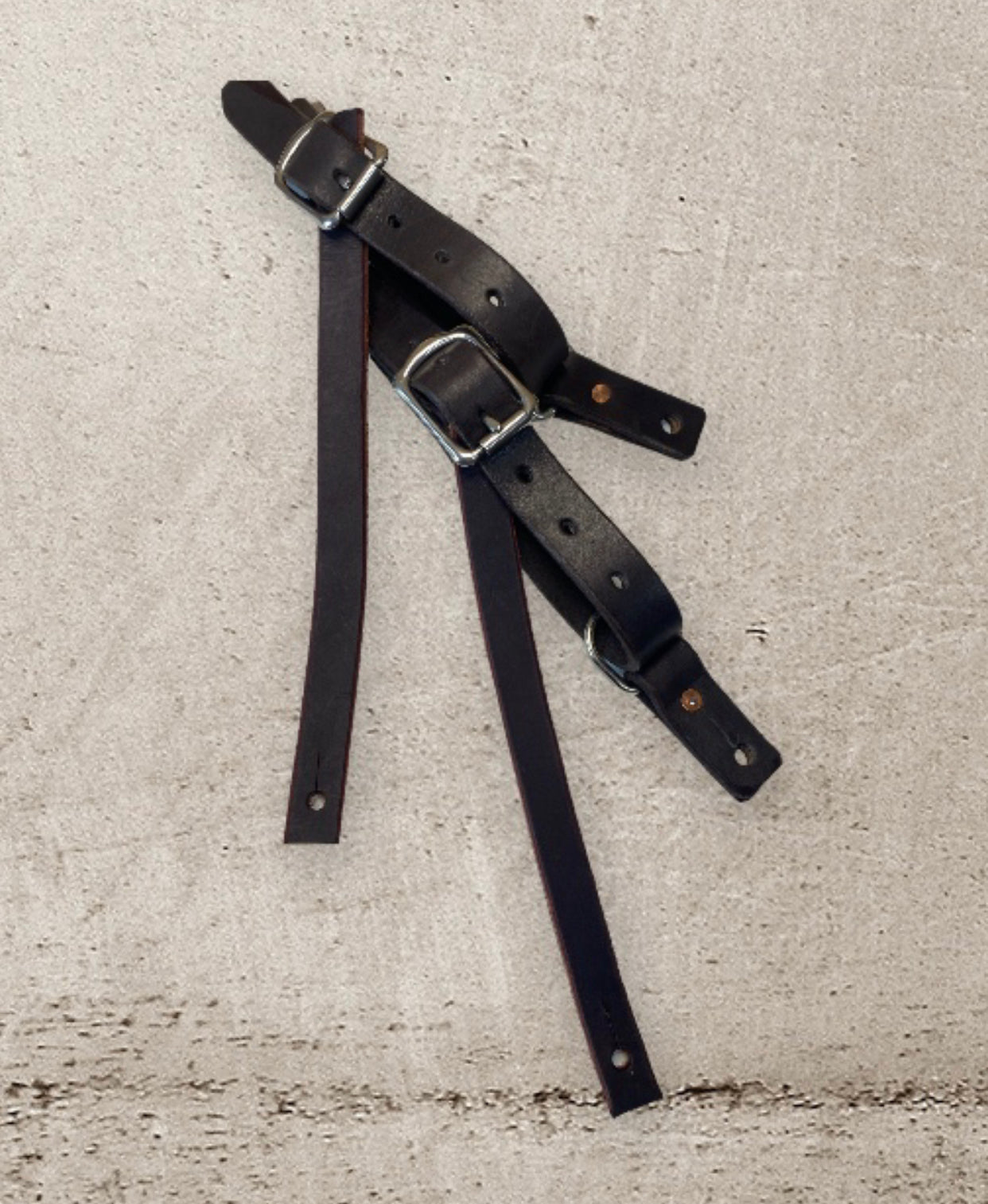 T5538 - Leather Bull Riding Spur Strap Package - Rawhide Western Wear 