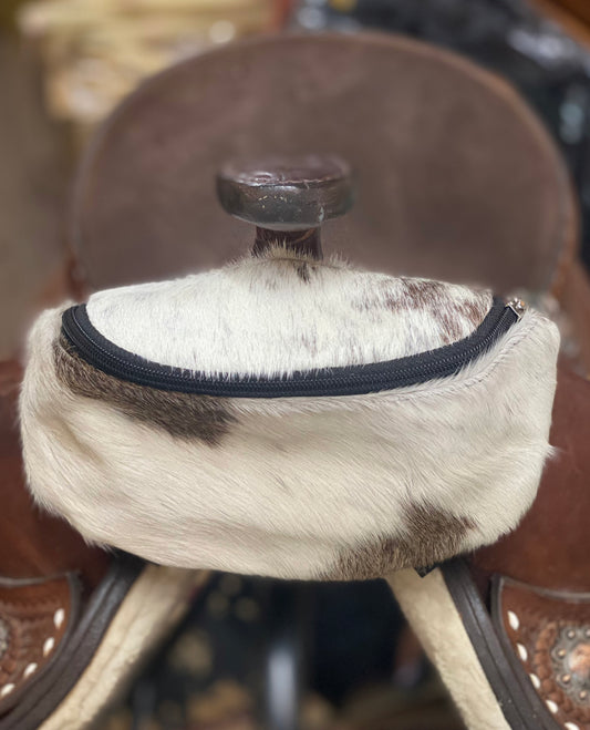 178187c - Hair on Cowhide Saddle Pouch
