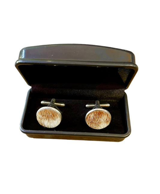 A8781  - 100% Hair On Hide Cufflinks