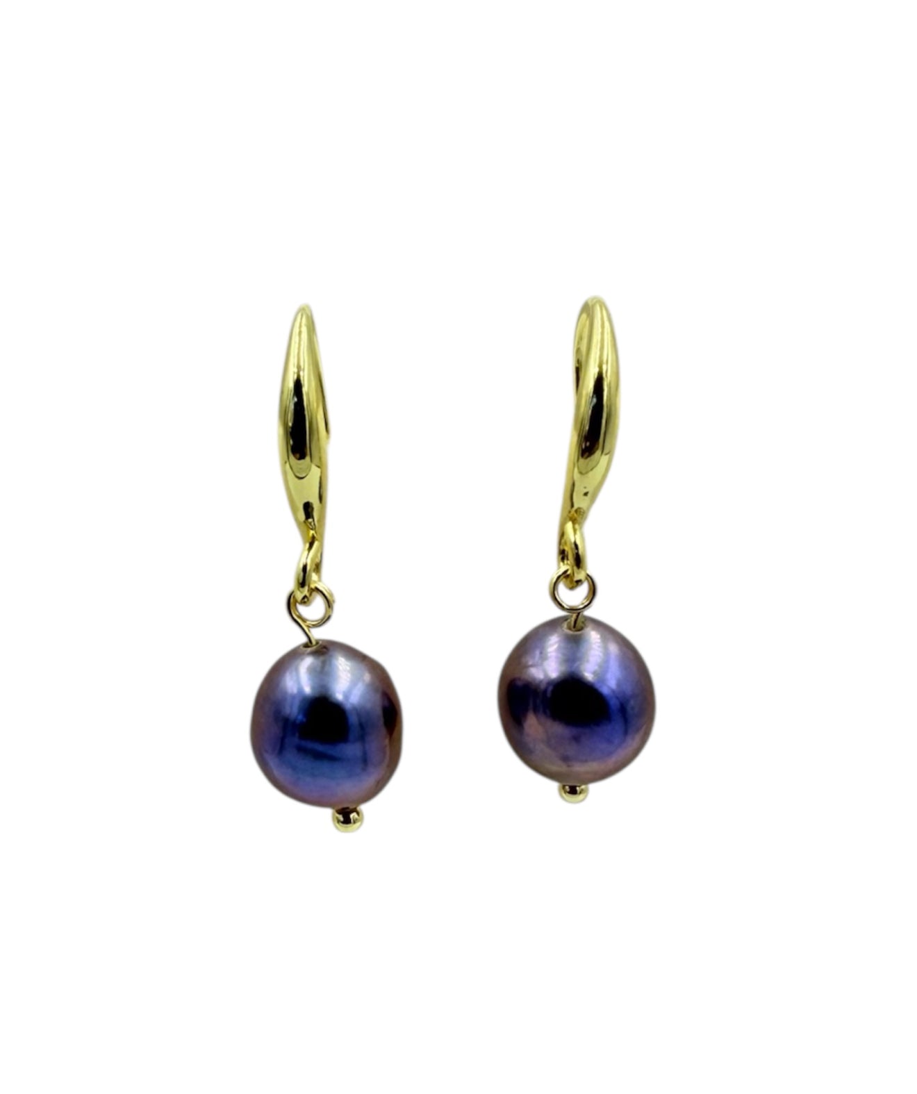 J7115 - Real Pearl Blue/Black Baroque Dangle Earrings - Rawhide Western Wear 