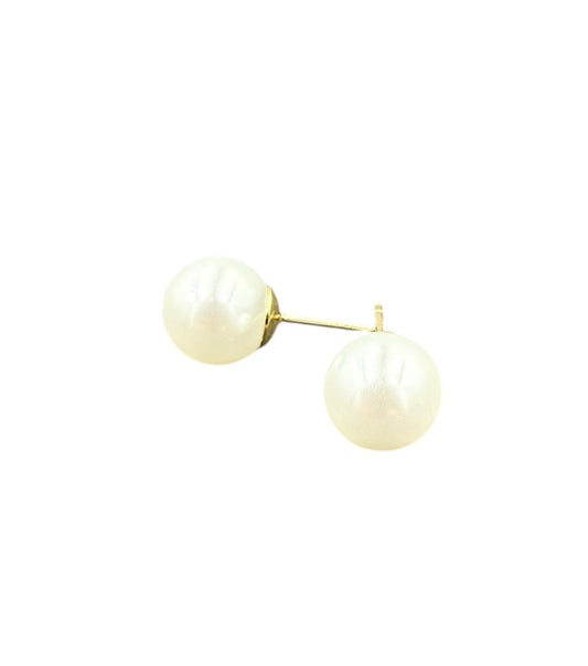 J7060 - Real White Coloured Pearl Stud Earring