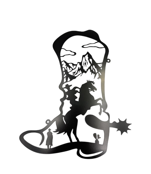 A8913A -  Black Metal Silhouette Sign