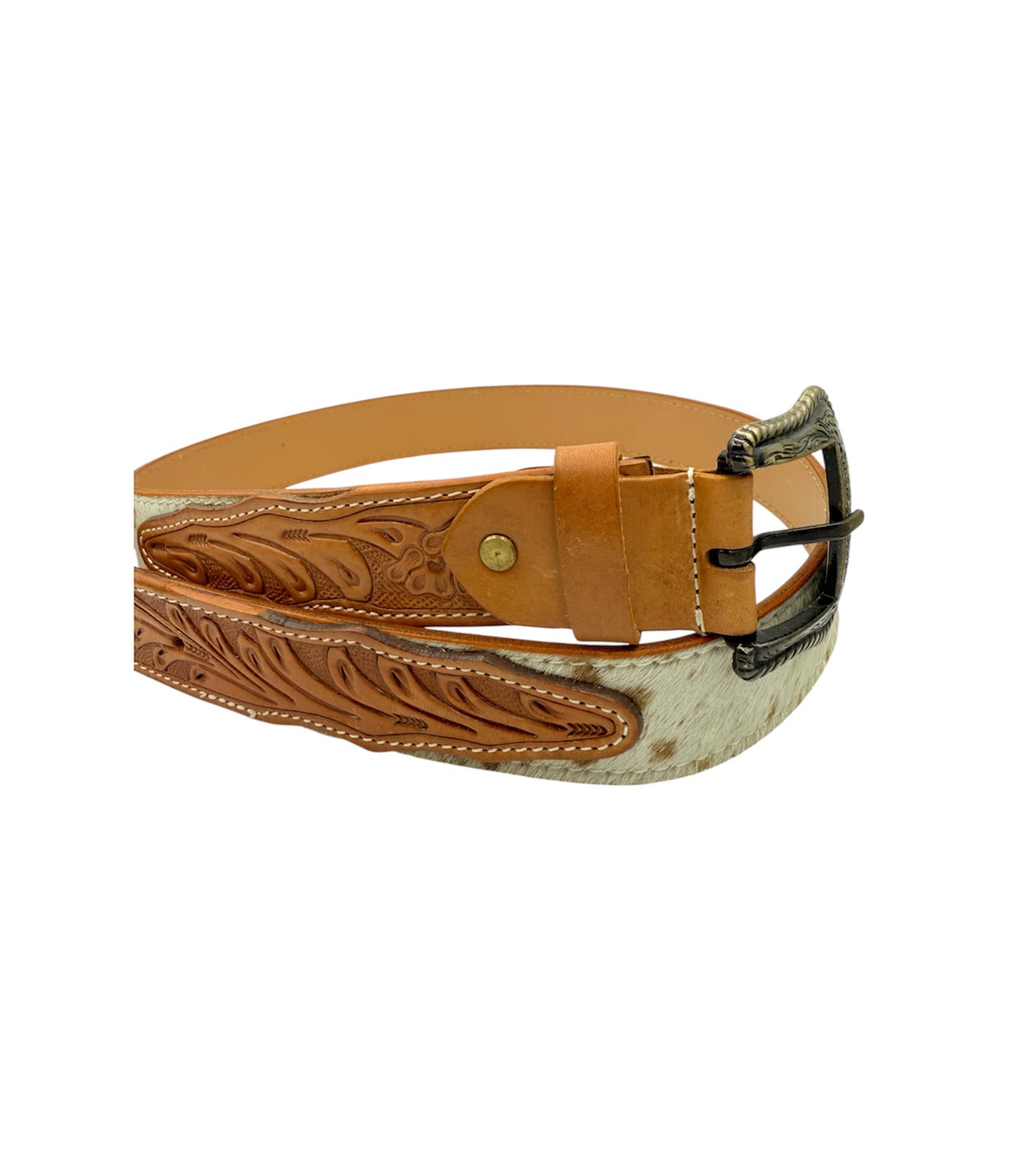 A8124 - 40" Hand Tooling Leather Cowhide Belt