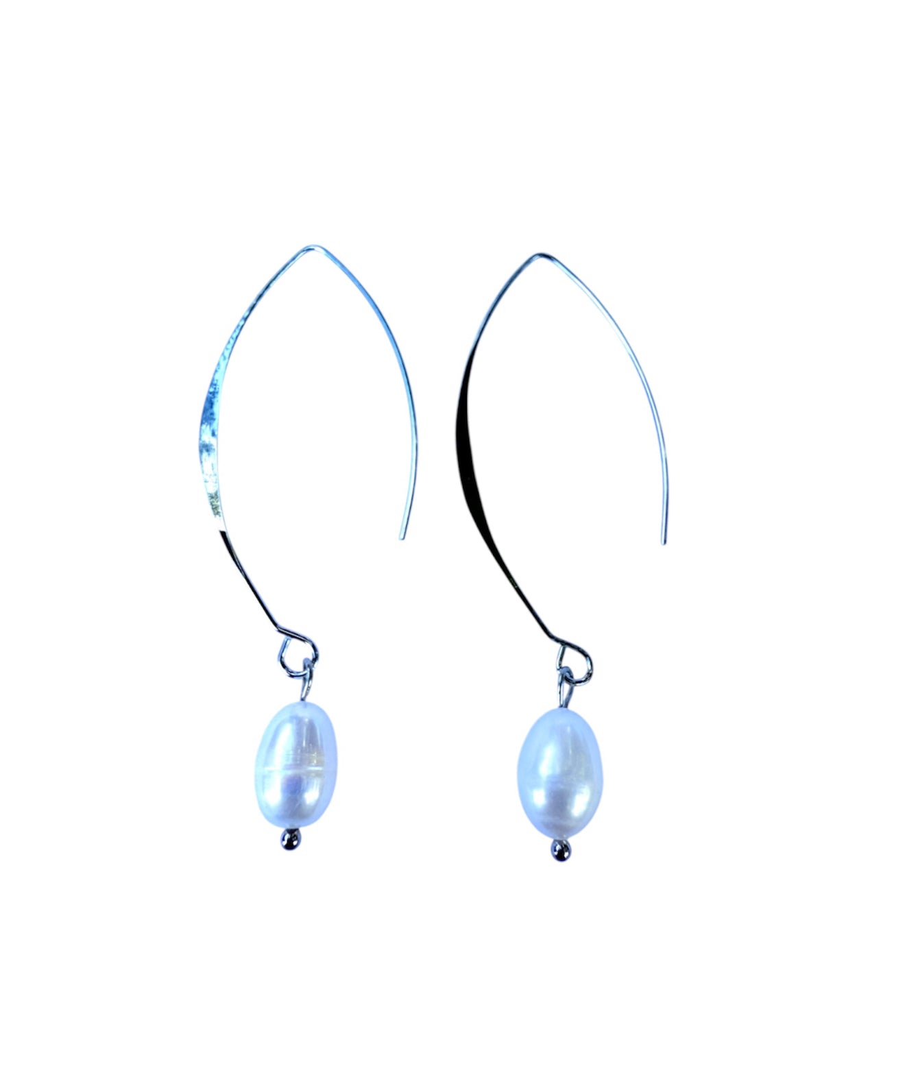 J7121 - Real Pearl Hook Dangle Earring