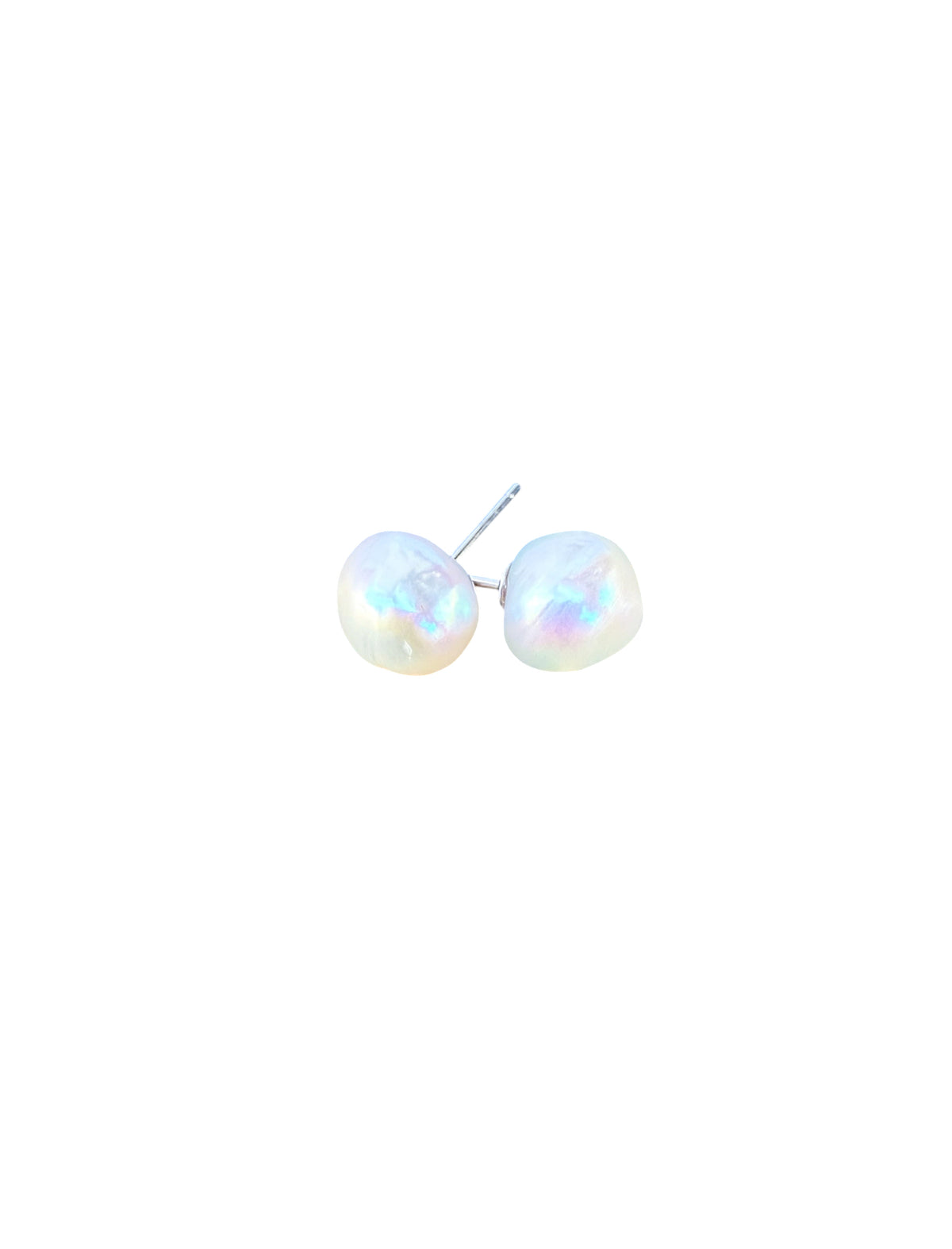 J7104 - Real Pearl White Baroque Stud Earring (no two Pearls are the same) - Rawhide Western Wear 
