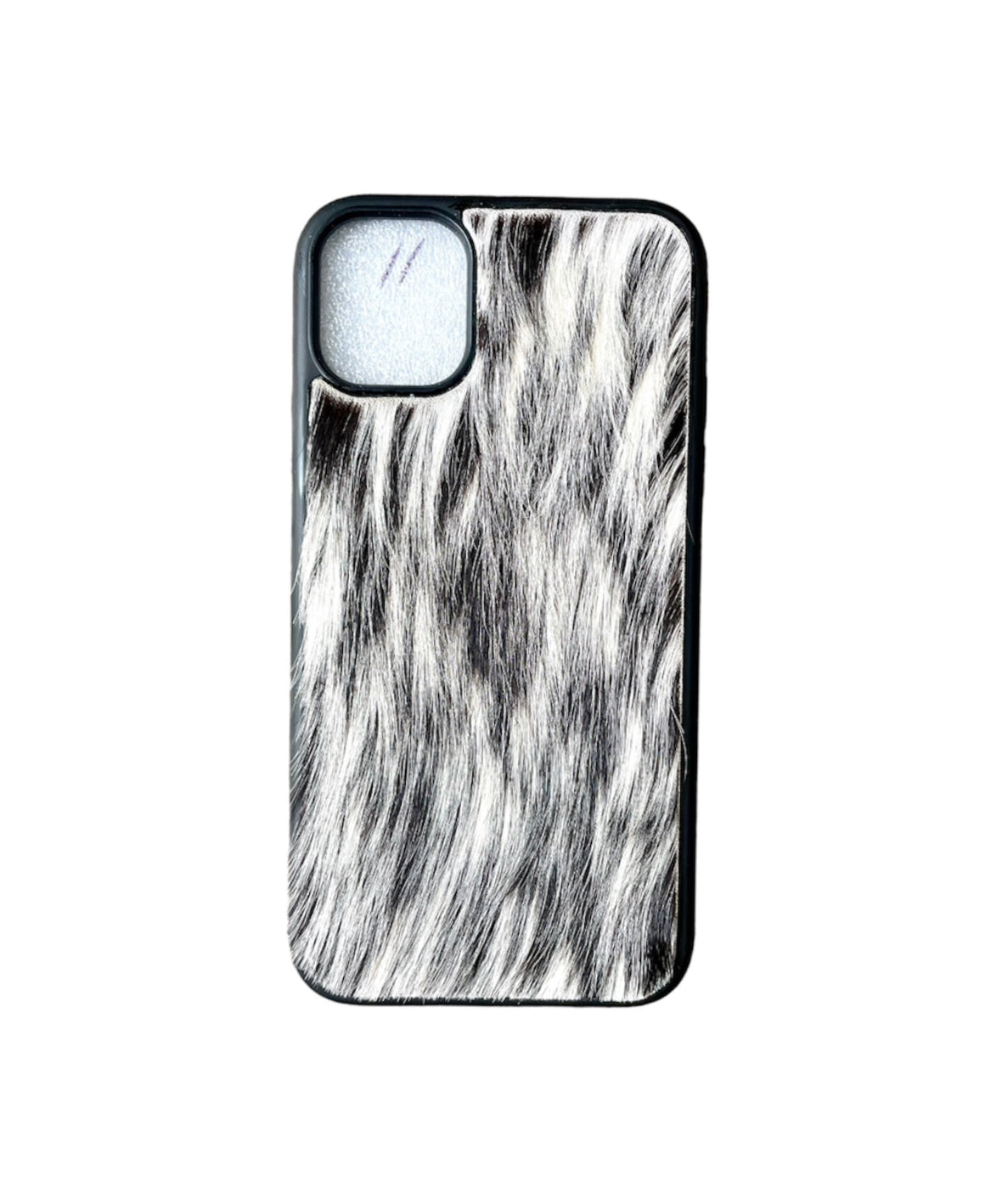 A8423 - IPhone 11 Hair on Hide Leather w Rubber Case