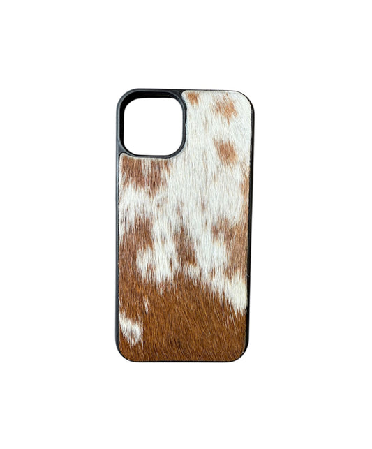 A8622 - IPhone 13 Cowhide Hair on Hide Leather w Rubber Case