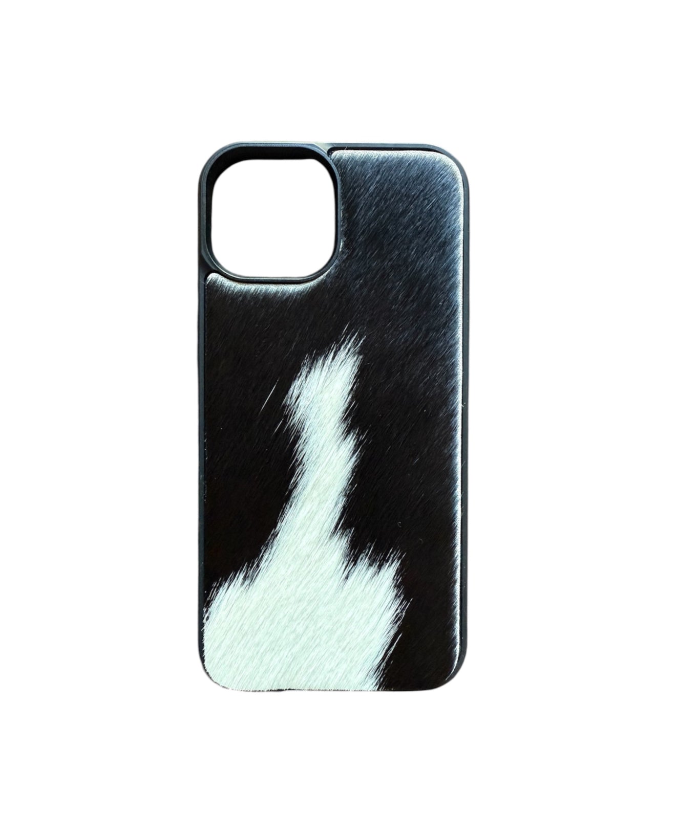 A8765 - IPhone 15 Hair on Hide w Rubber Case - Rawhide Western Wear 