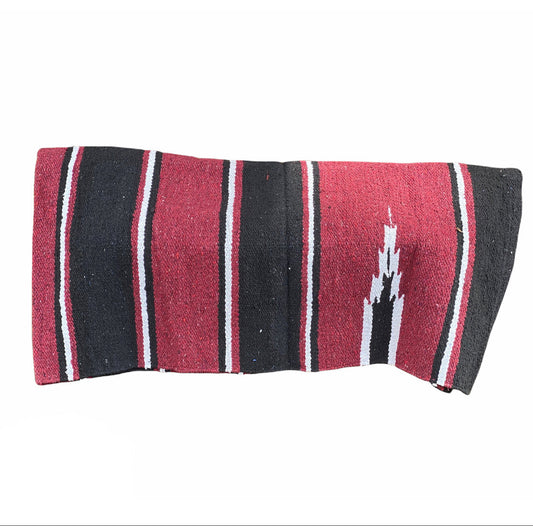 090019M - Maroon Navajo Single Weave 30"x 60"