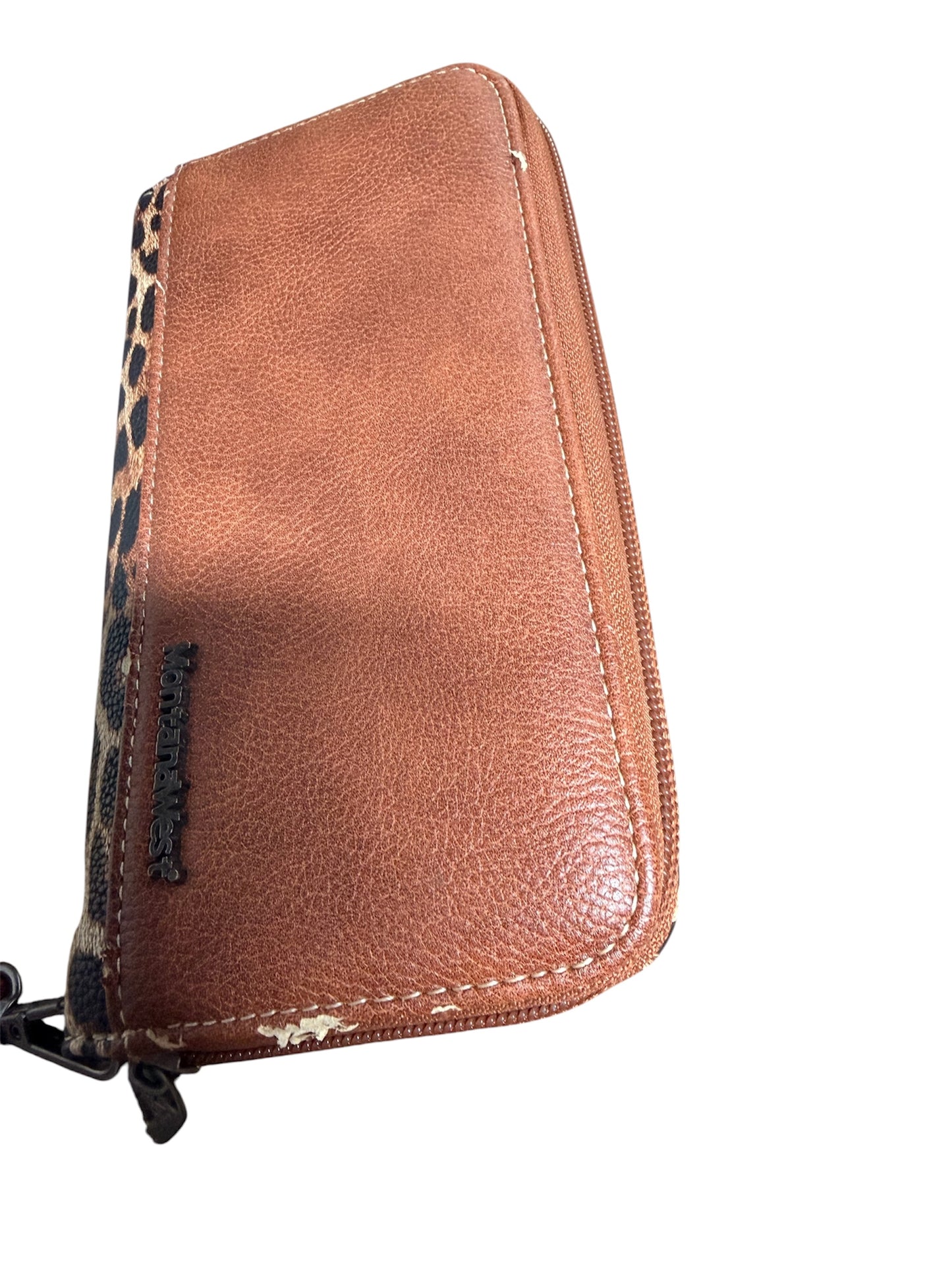 MW1240W040BR - Montana West Leopard Print Collection Wallet - Rawhide Western Wear 