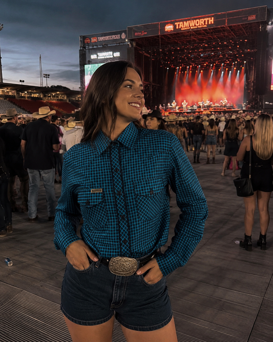 L1478 - Ladies check Western Shirt - Rawhide Western Wear 