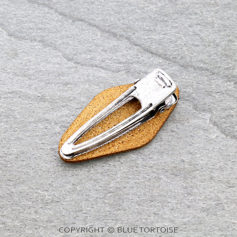 J6628 - Flower Leather Hairpin