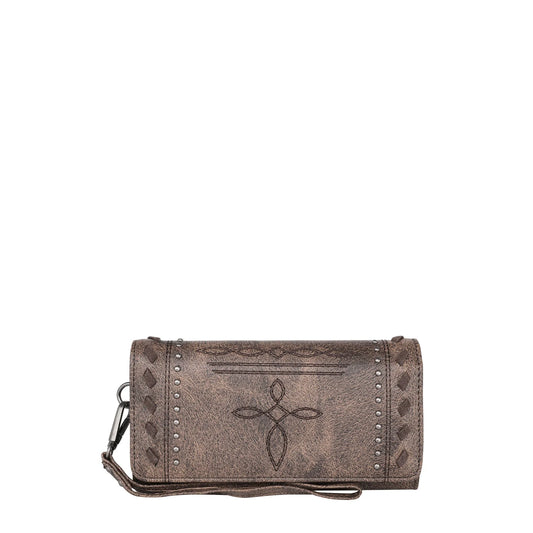 MW1124W002BR - Montana West Whipstitch Collection Wallet Brown