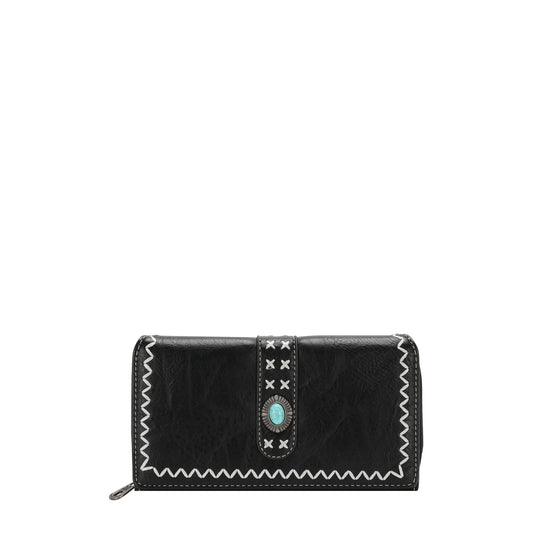 MW1149W010BK - Montana West Concho Collection Wallet Black