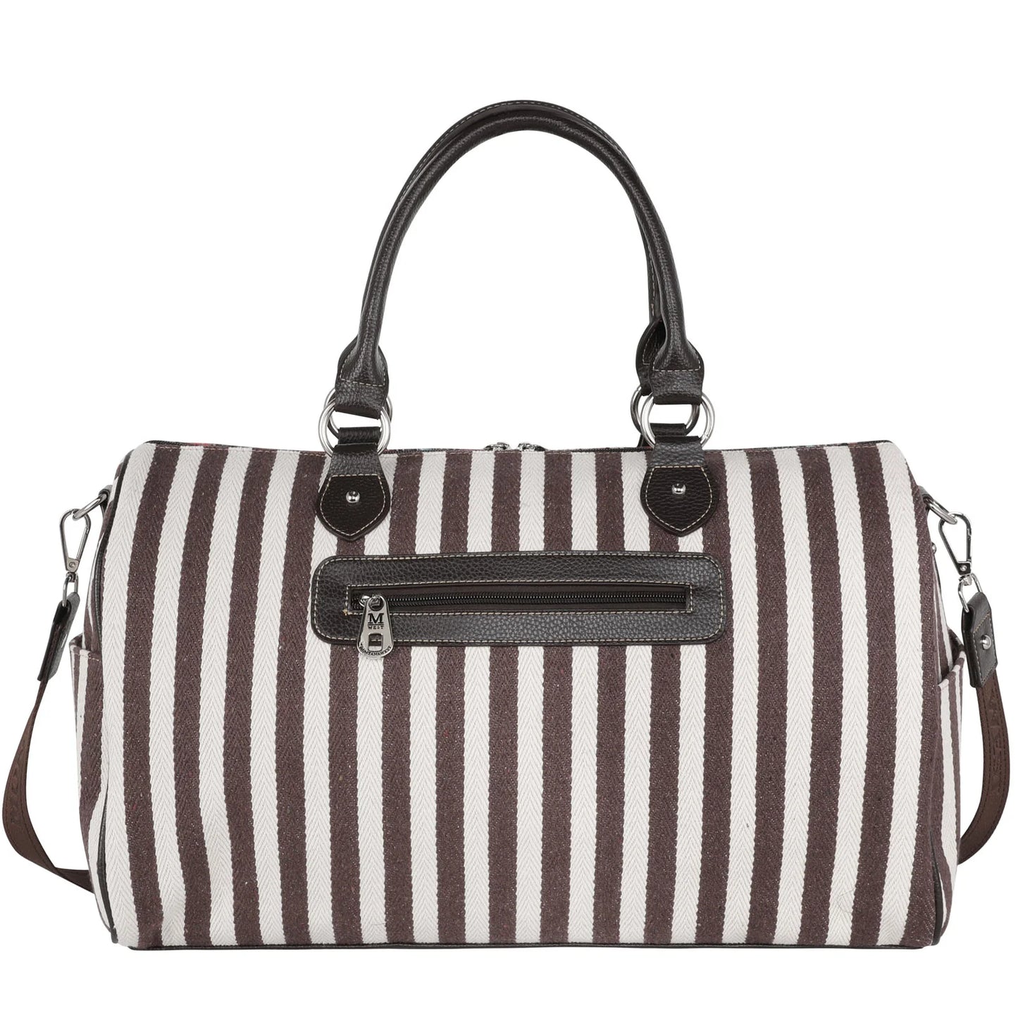 MW12325110 - Montana West Leopard Sunflower Print Canvas Weekender Bag