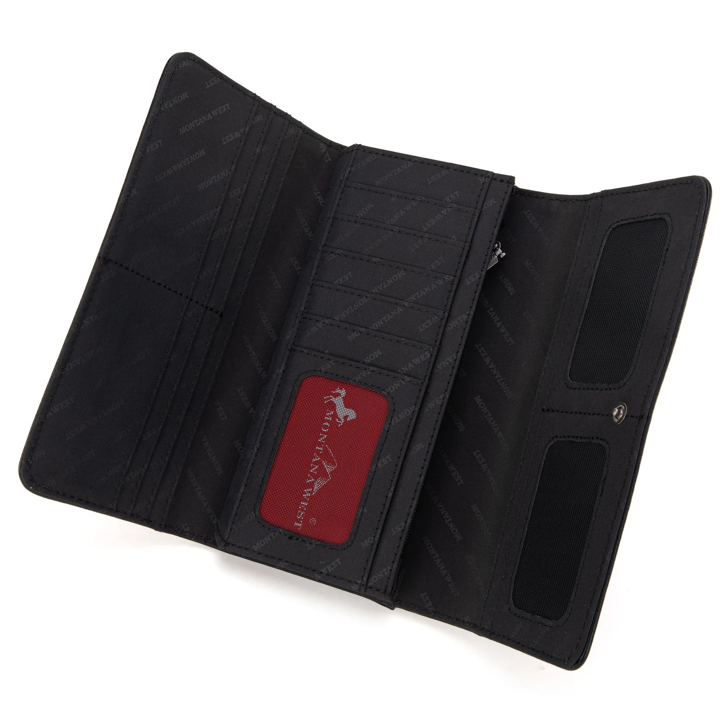 MW1299W002BR - Montana West Tooled Collection Wallet Brown