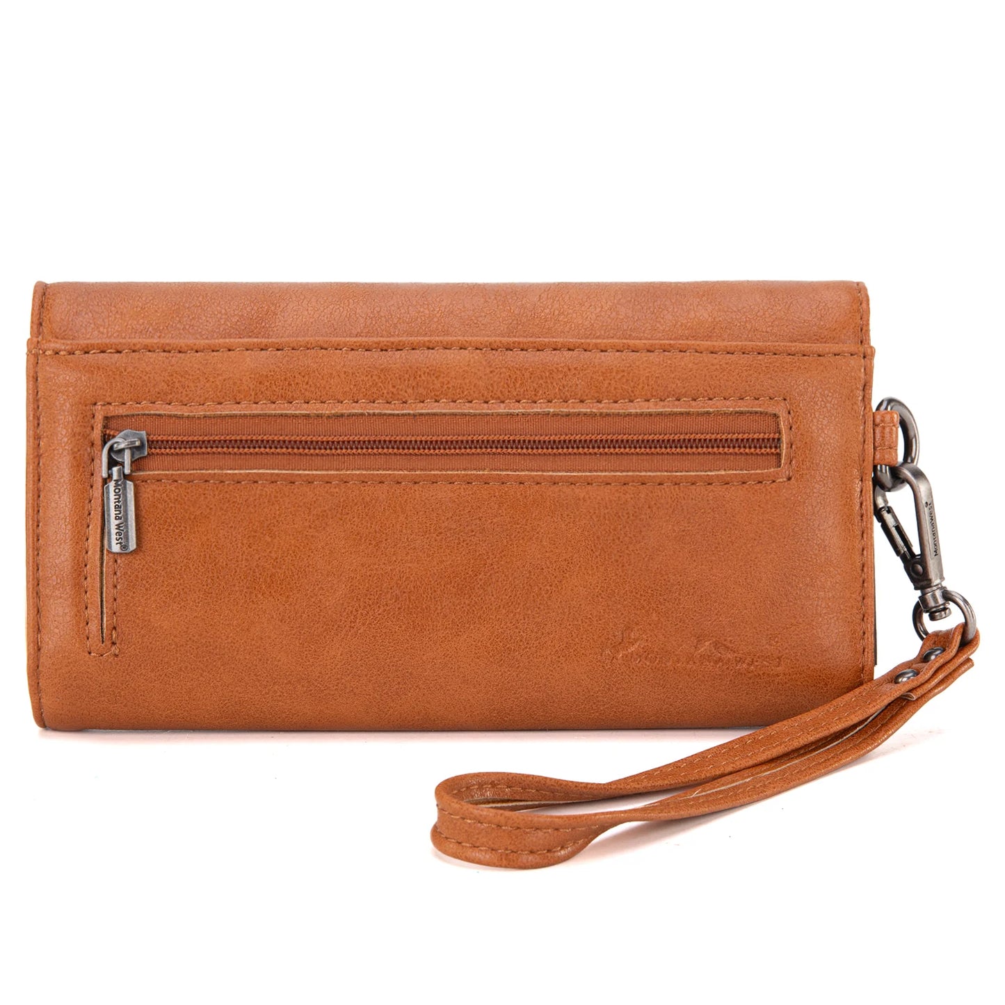 MW1299W002BR - Montana West Tooled Collection Wallet Brown