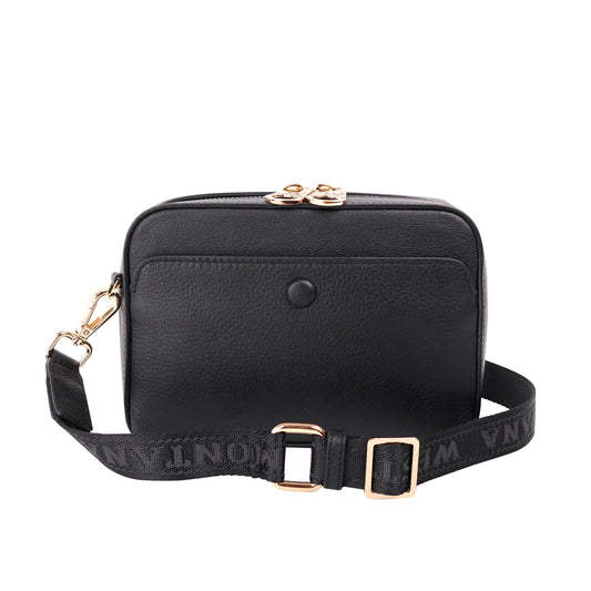 MWL010 Black - Montana West 100% Genuine Leather Clutch/Crossbody Black