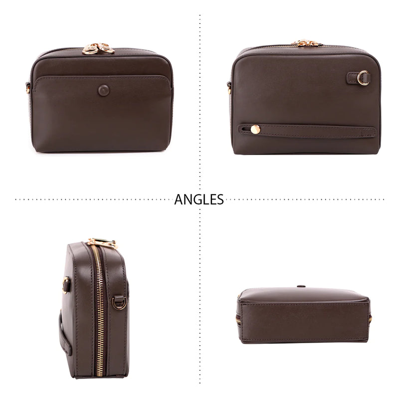 MWL010 Coffee - Montana West 100% Genuine Leather Clutch/Crossbody Black
