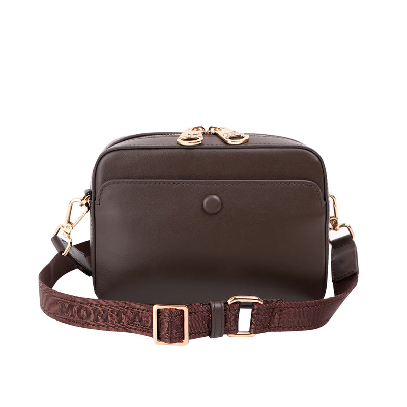 MWL010 Coffee - Montana West 100% Genuine Leather Clutch/Crossbody Black