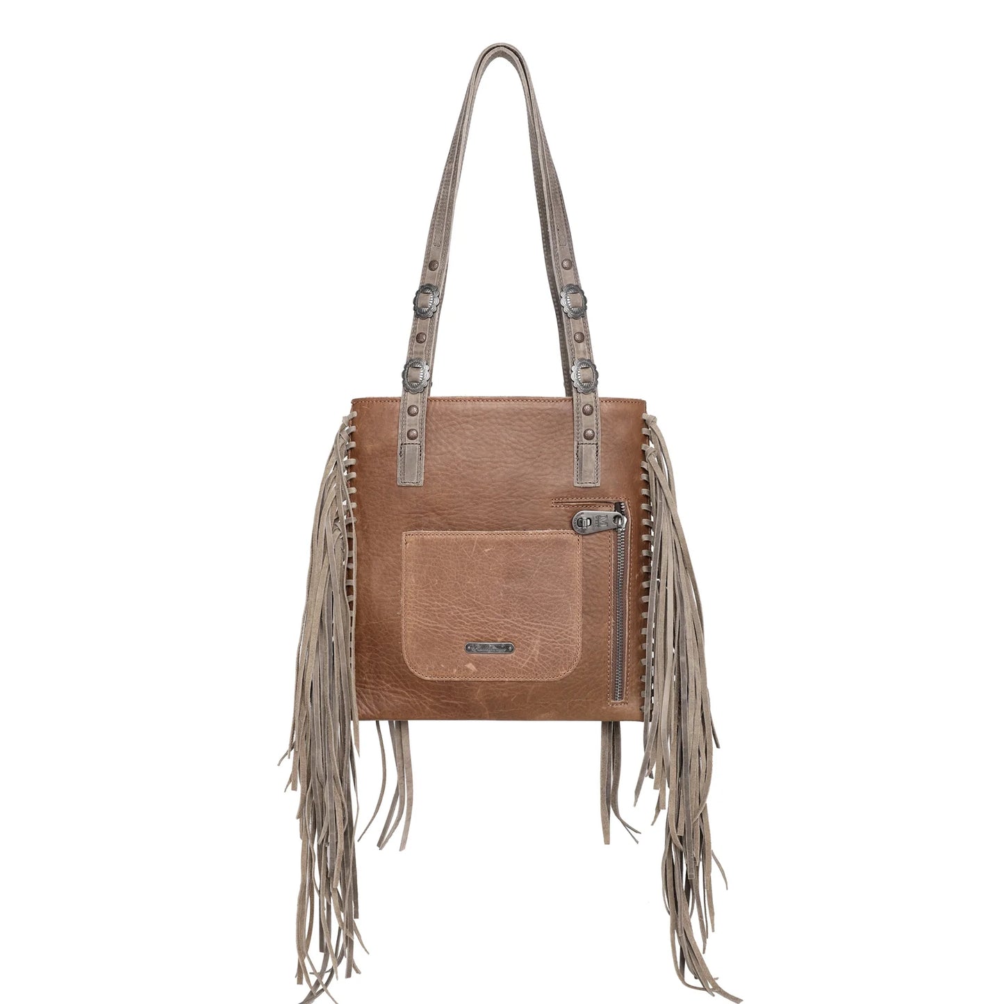 MWLG020 - Montana West Real Leather Fringe Collection Concealed Carry Shoulder Bag