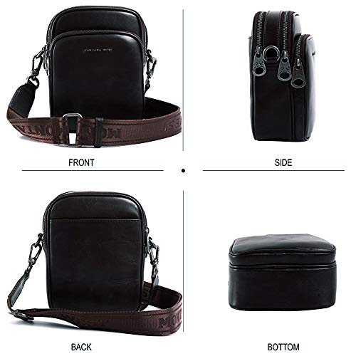 MWL008 Black - Montana West Genuine Leather Shoulder/Crossbody Bag