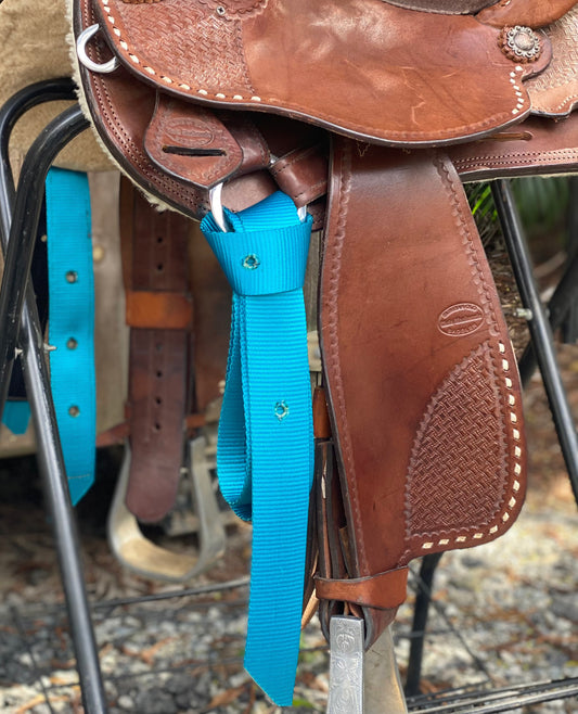 T5186T - Aust TURQUOISE Webbing Latigo Sets