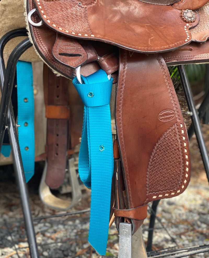 T5186T - Aust TURQUOISE Webbing Latigo Sets