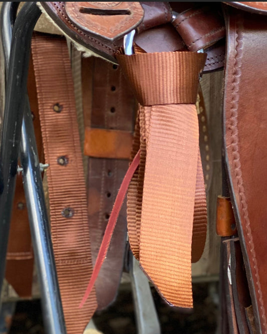 T5186B - Aust BROWN Webbing Latigo Sets - Rawhide Western Wear 