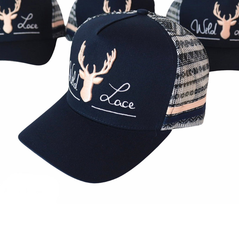 KC371 - Kids Wild Lace Navy Aztec Country Trucker Cap
