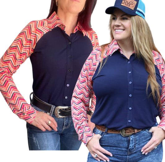 L1450 - Sara Ladies Stretch Western Shirt