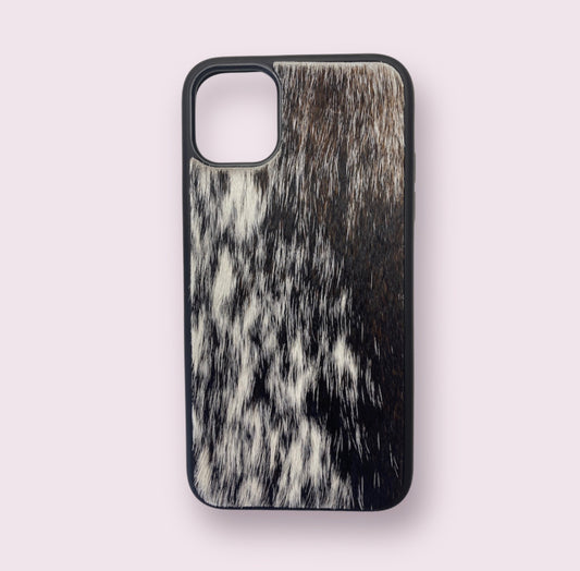 A8423 - IPhone 11 Hair on Hide Leather Case