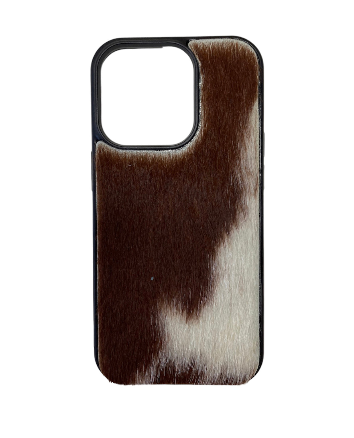 A8437 - IPhone 14 Pro Hair on Hide Leather Case
