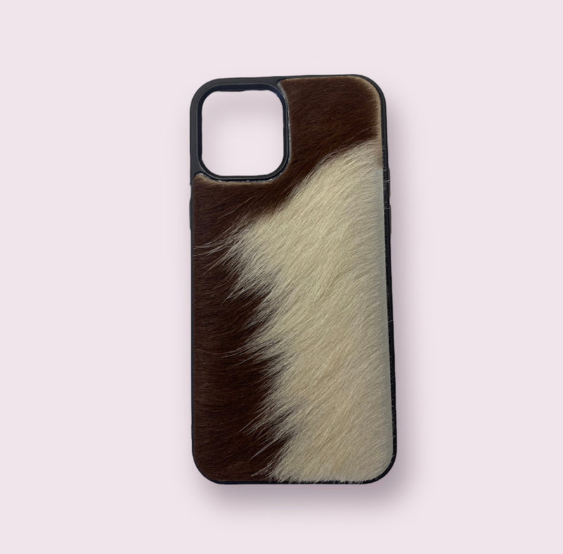 A8369 - IPhone 12 Pro Hair on Hide Leather Case