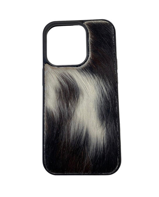 A8435 - IPhone 14 Pro Hair on Hide Leather Case