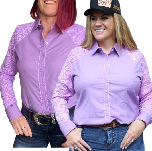 L1452 - Bridy 1/2 Lace Ladies Western Shirt