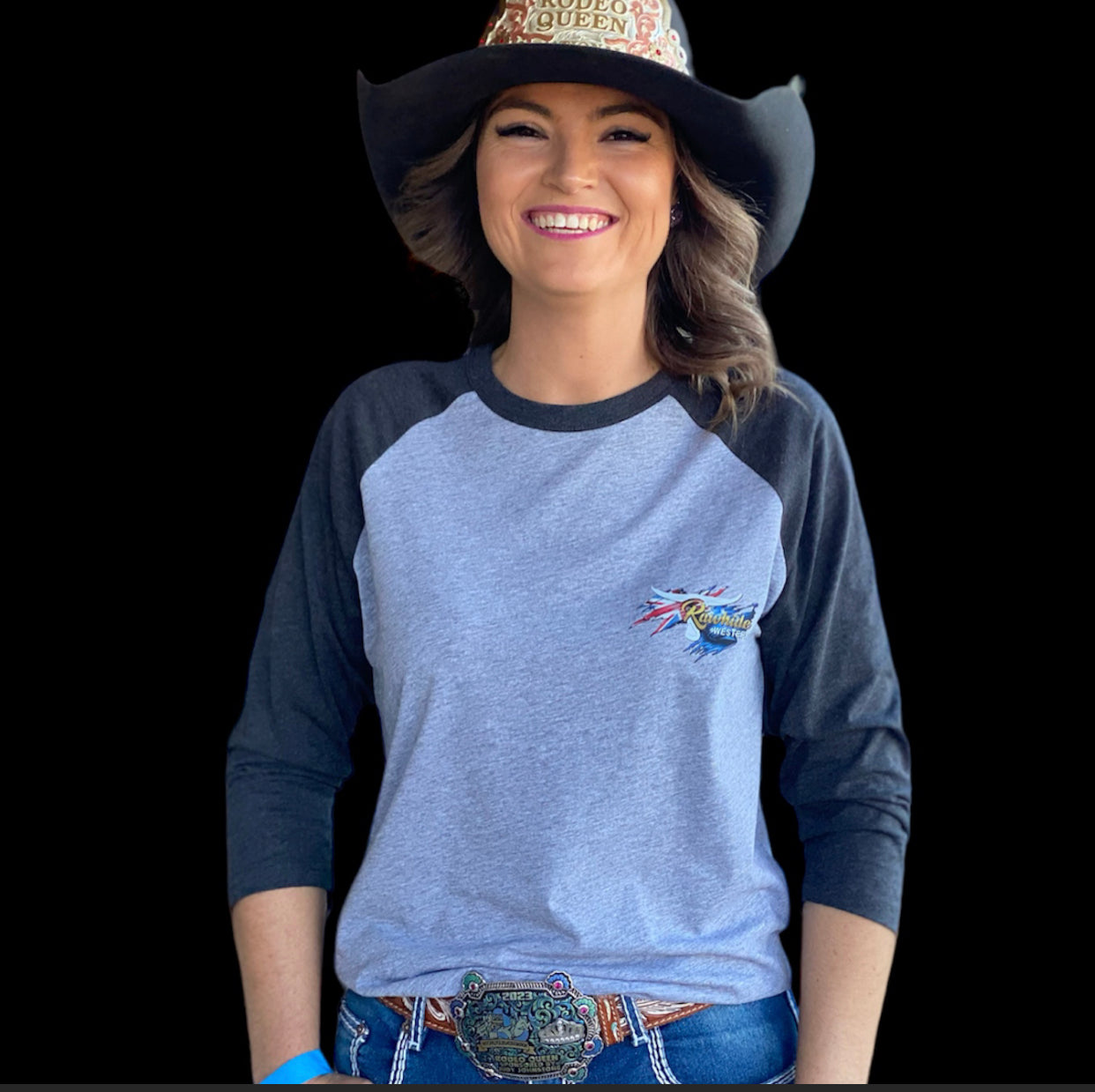 P4122 - Rawhide Grey & Asphalt Raglan Tee - Unisex