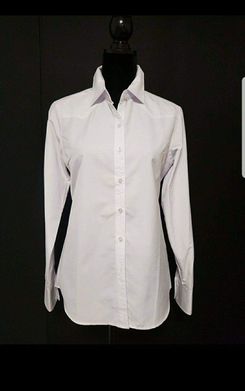 L1159 Ladies Plain White Shirt - Rawhide Western Wear 