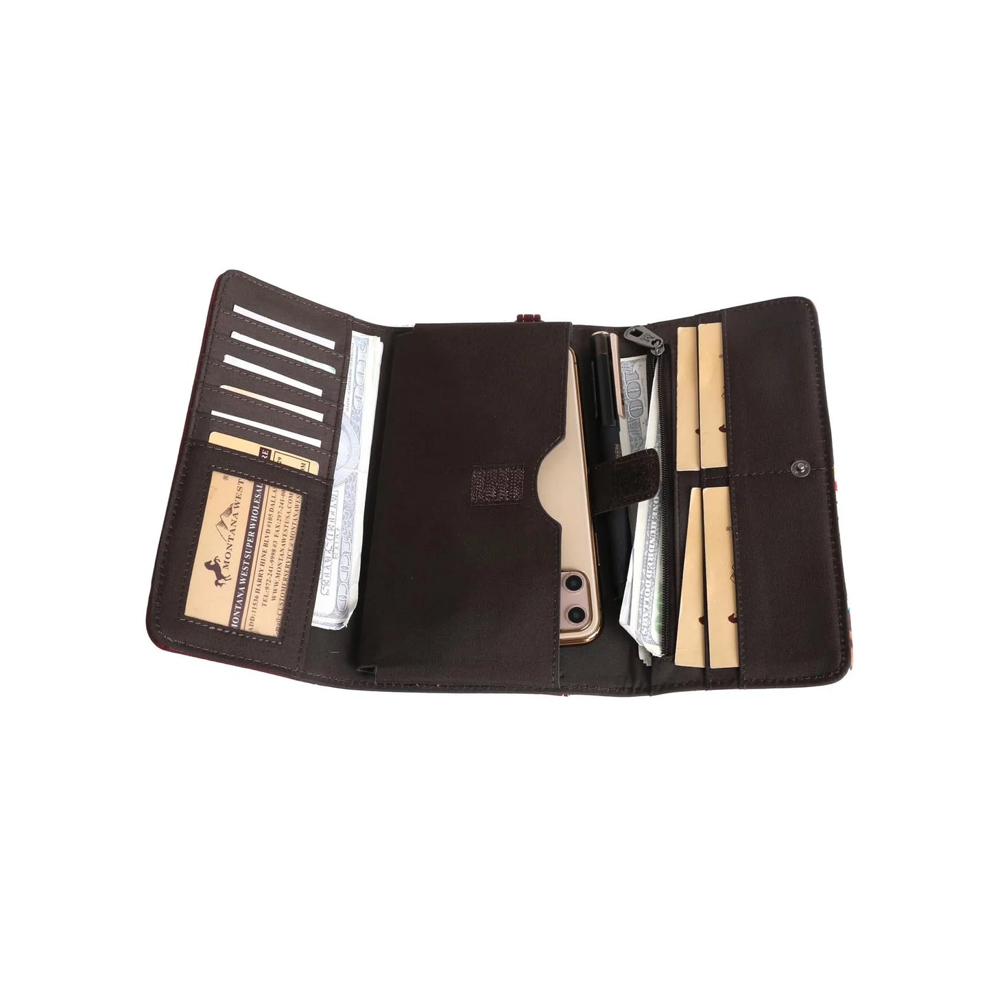 MW1055W018 - Montana West Embroidered Collection Wallet