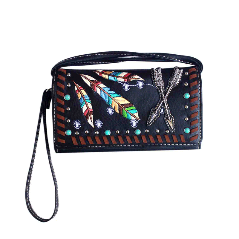 A8332 - Western Feather Wallet