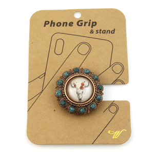 A8064 - Western Longhorn Copper Concho Phone Grip