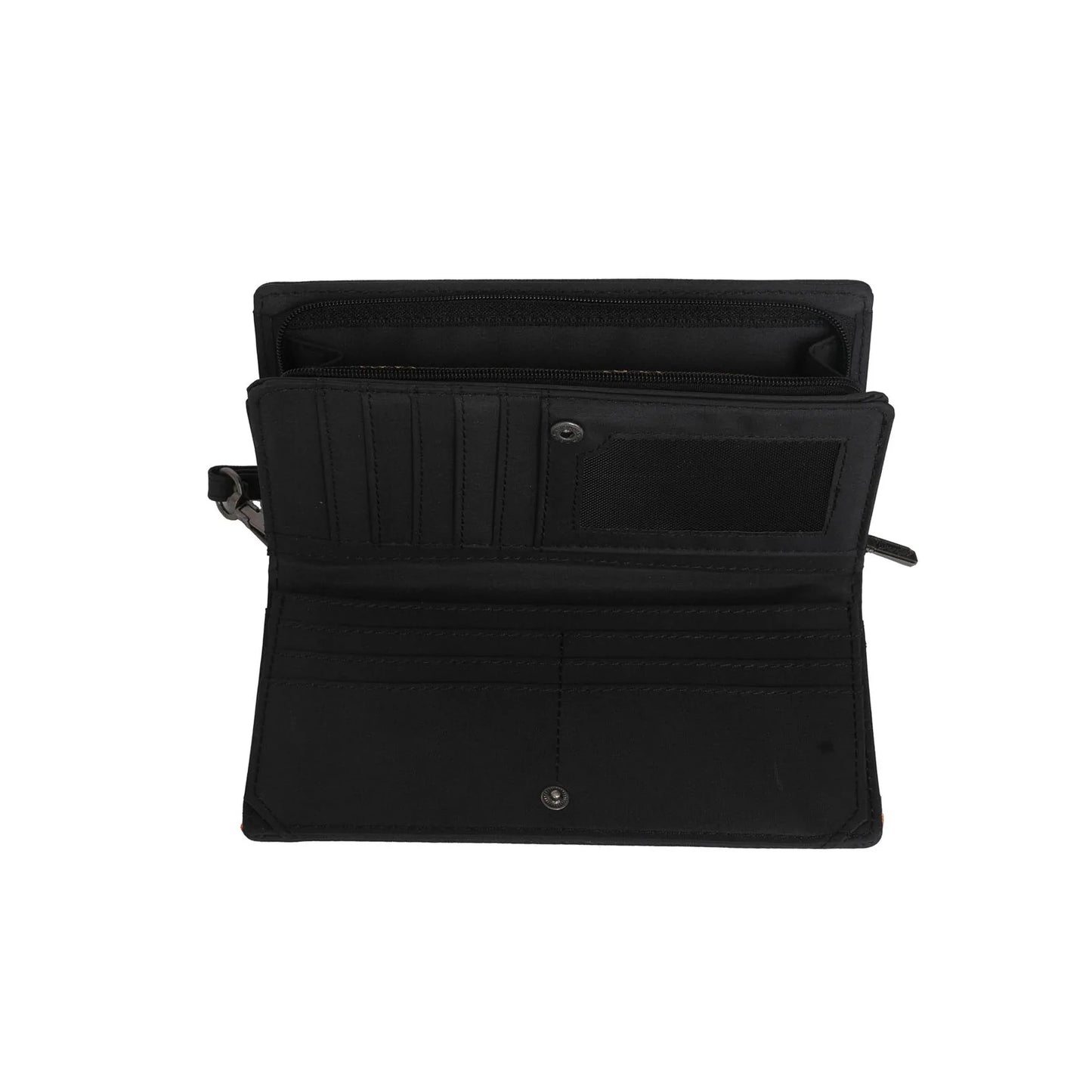 WG36W039 - Wrangler Embroidered Aztec Eagle Fringe Collection Wallet