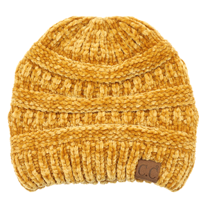 A8029 - Winter CC Beanie Classic solid knit honey mustard