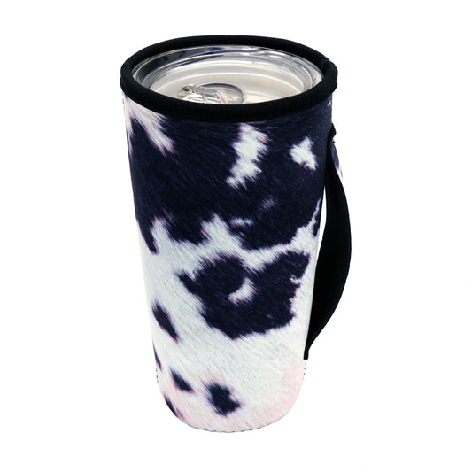 SD2041 - Natural Fur Printed Tumbler Drink Sleeve/Cooler