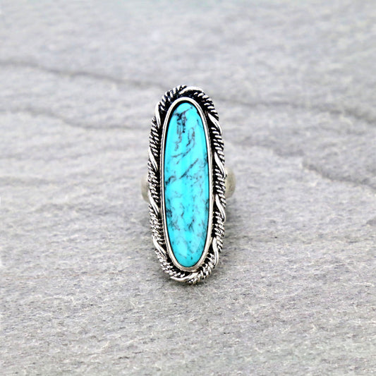 J6481 - Ovel Stone Stretch Ring