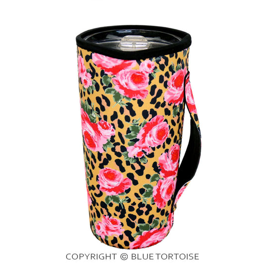 SD2060 - Leopard Roses Tumbler Drink Sleeve/Cooler