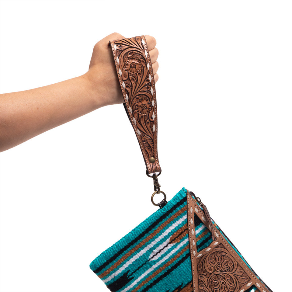 A8213 - Tooling Leather Wristlet