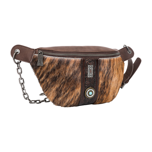 TR133194 - Trinity Ranch Hair On Cowhide Collection Belt Bag