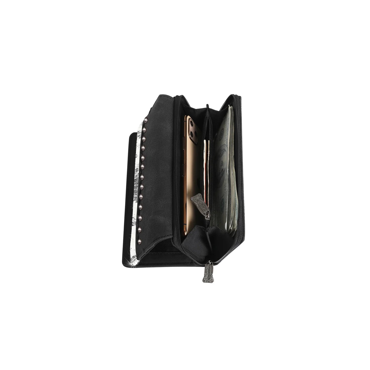 TR137W010 - Trinity Ranch Hair On Cowhide Collection Wallet