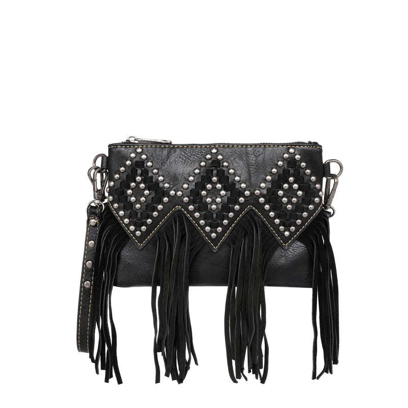 TR143181 - Trinity Ranch Leather Fringe Collection Wristlet/Crossbody